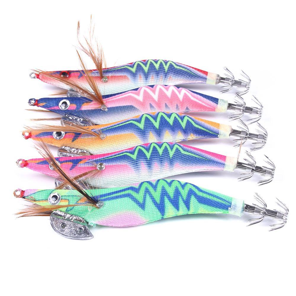 5x Rattle Glow Egi Squid Jigs Calamari Jig #2.5 #3.0 #3.5 Fishing Lures