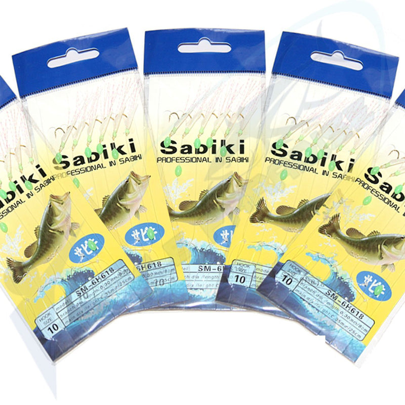 #10 Sabiki Rigs Live Bait Fishing Jigs Jig Slimies Yakka Sabikis Terminal Tackle