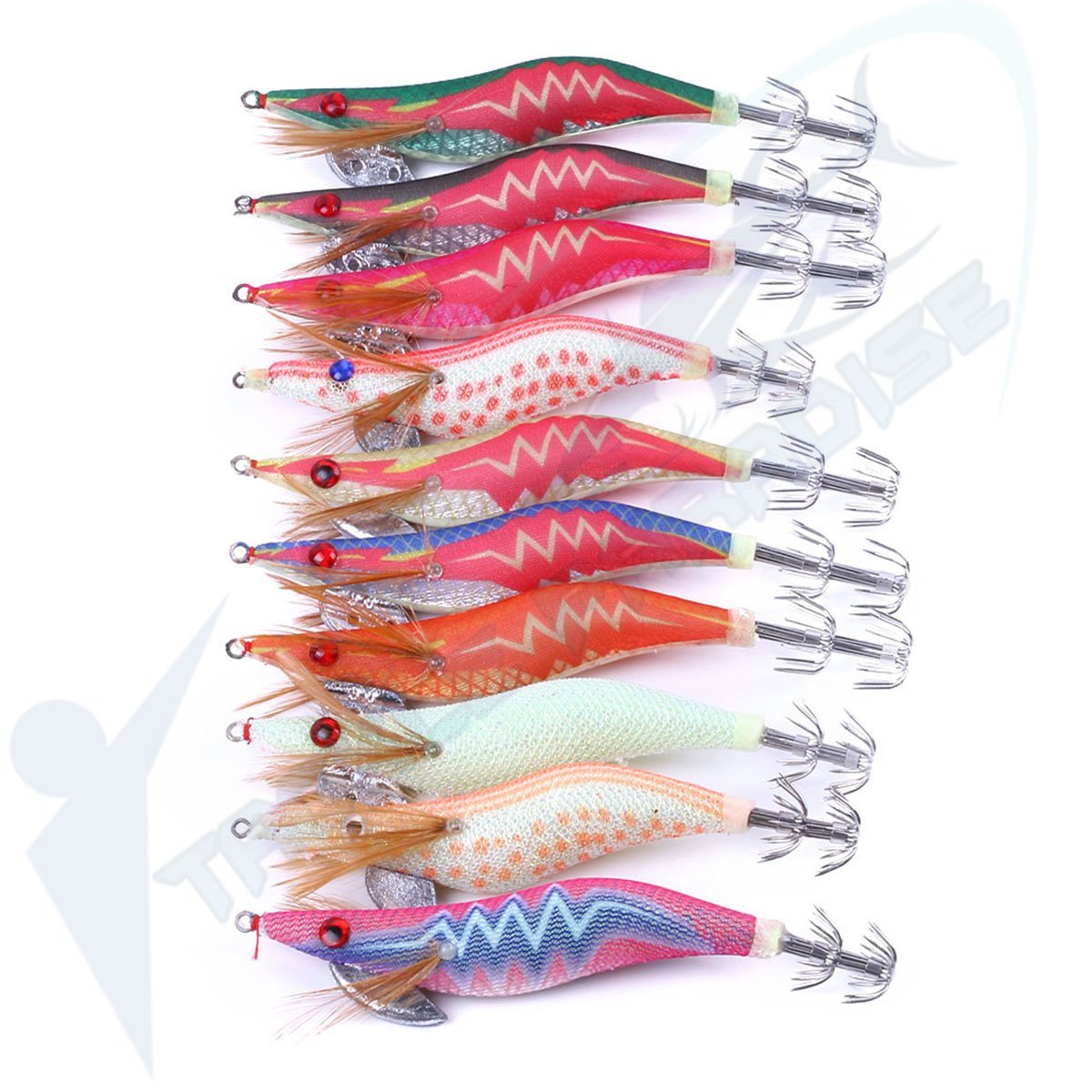 4 Pezzi Esche Jig Per Calamari Al Buio | Pesca In Acqua Salata, Alta Qualità, Modello Pesce