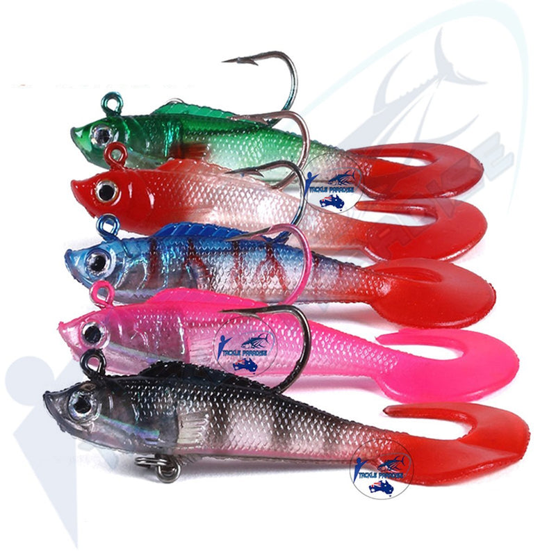 3 Curl Tail Soft Plastics Redfin Fishing Lures Grubs