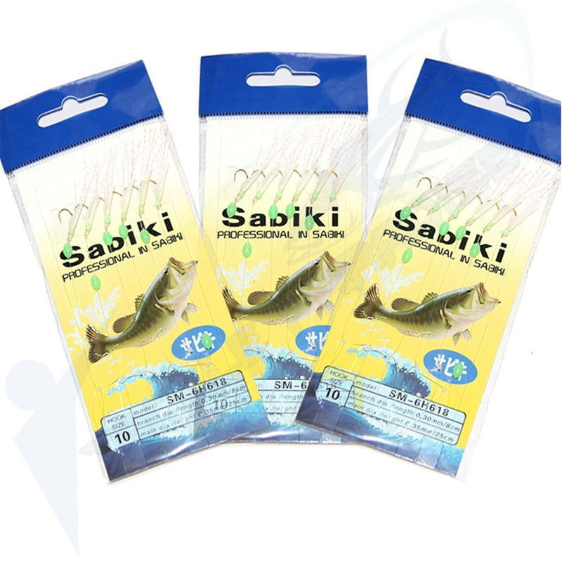 10 Sabiki Rigs Live Bait Fishing Jigs Jig Slimies Yakka Sabikis Termi