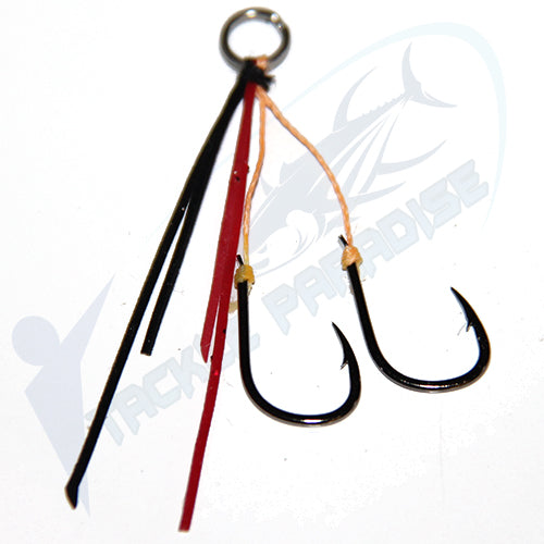 Red / Black Kegga Stinger Assist Fishing Hooks for Bream Whiting Bass
