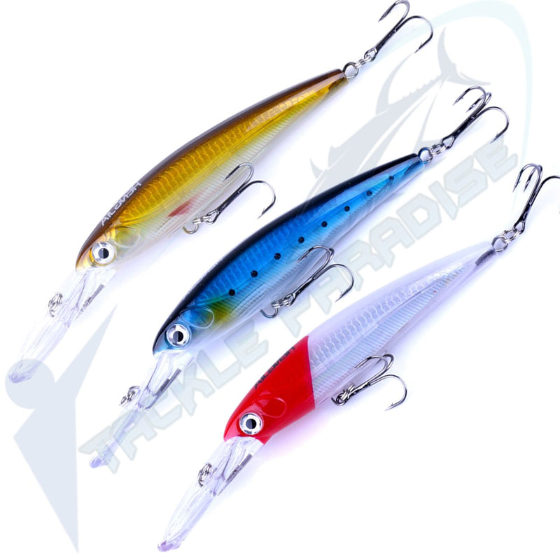 7 Deep Diving Trolling Hardbody Fishing Lures Tuna Kingfish Minnows X