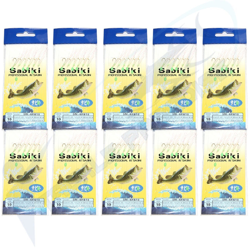 #10 Sabiki Rigs Live Bait Fishing Jigs Jig Slimies Yakka Sabikis Terminal Tackle