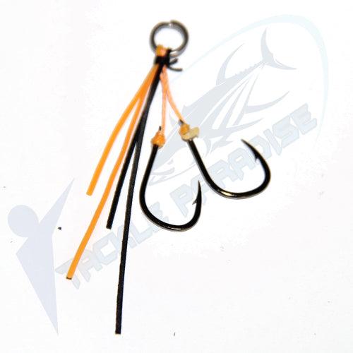 Orange / Black Kegga Stinger Assist Fishing Hooks for Bream Whiting Bass
