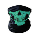 Orange Fire Skull Face Shield