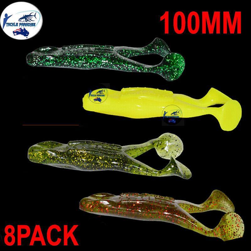 100mm Kickin Frogs Paddle Tail Soft Plastics Lures