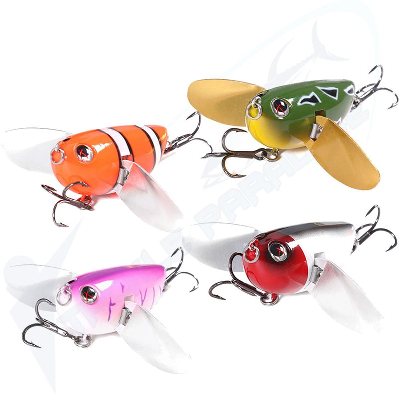 cicadas fishing lures 60mm Winged Cicada Topwater Crawler Fishing Lure