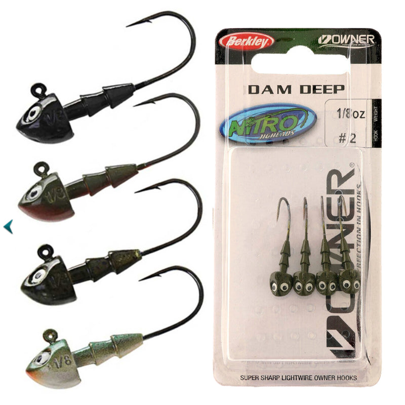 RARE! Berkley Nitro Dam Deep Jig Head 1/8oz Watermelon Pepper
