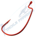 Blood Weedless Wide Gap Worm Fishing Hooks 20 PACK