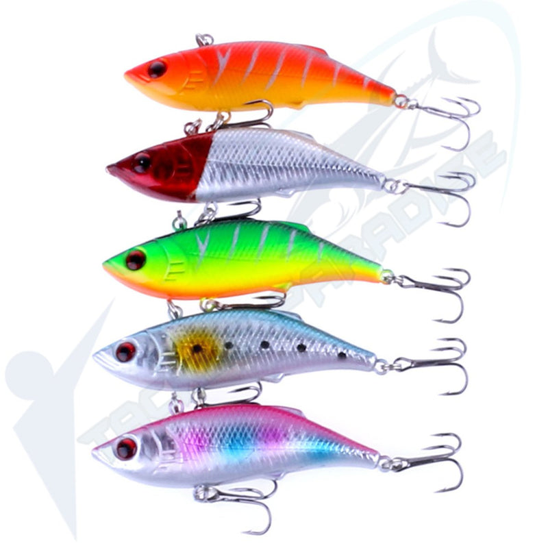 4x 75mm Lipless Hard Plastic Lure Vibes Blades