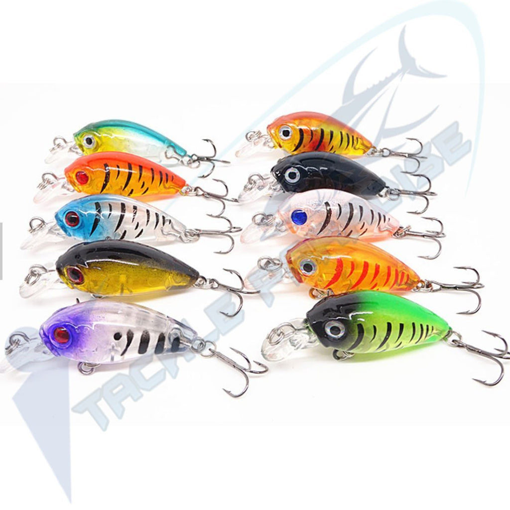 5x 35mm Crank baits Fishing Lures Shallow Hardbody Crankbait BREAM